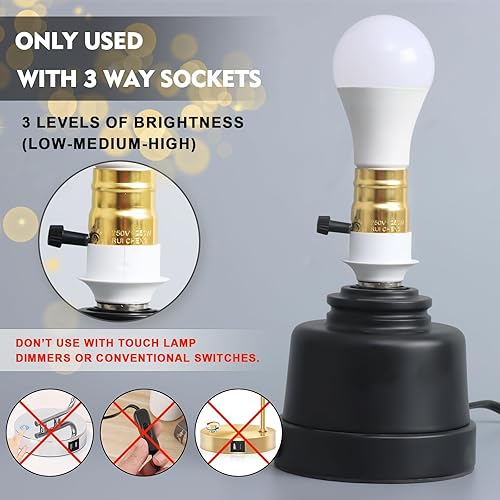Miniatura 3 de Bombillas de 3 vías 30 70 100 blanco cálido, A19 3000K, 4812 W ahorro de energía 400 800 1200 lúmenes, bombillas LED de base E26 perfectas para