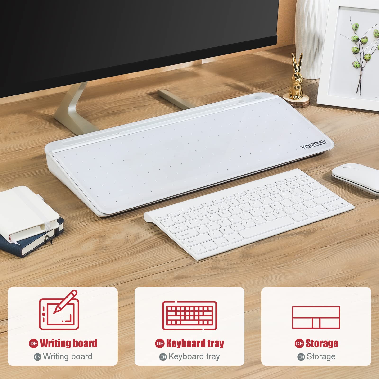 Lavagna Memo Per Monitor - 2 Pezzi Trasparenti, Porta Appunti Per Scrivania Ufficio - Foto 5