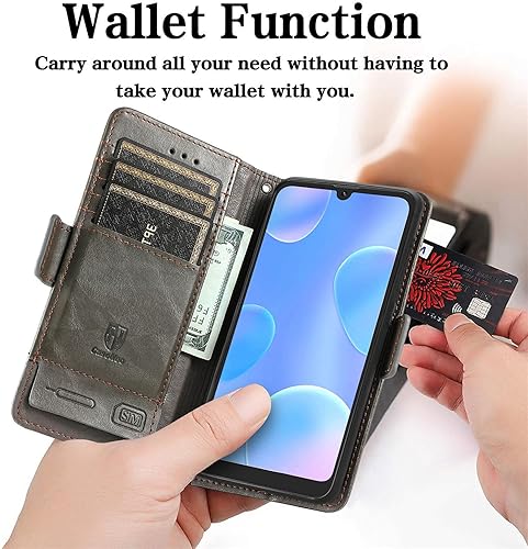 Miniatura 3 de Funda compatible con Redmi K40 Pro Plus, compatible con Redmi K40 Ultra PU de piel sintética, ranura para tarjetas, cierre magnético, soporte