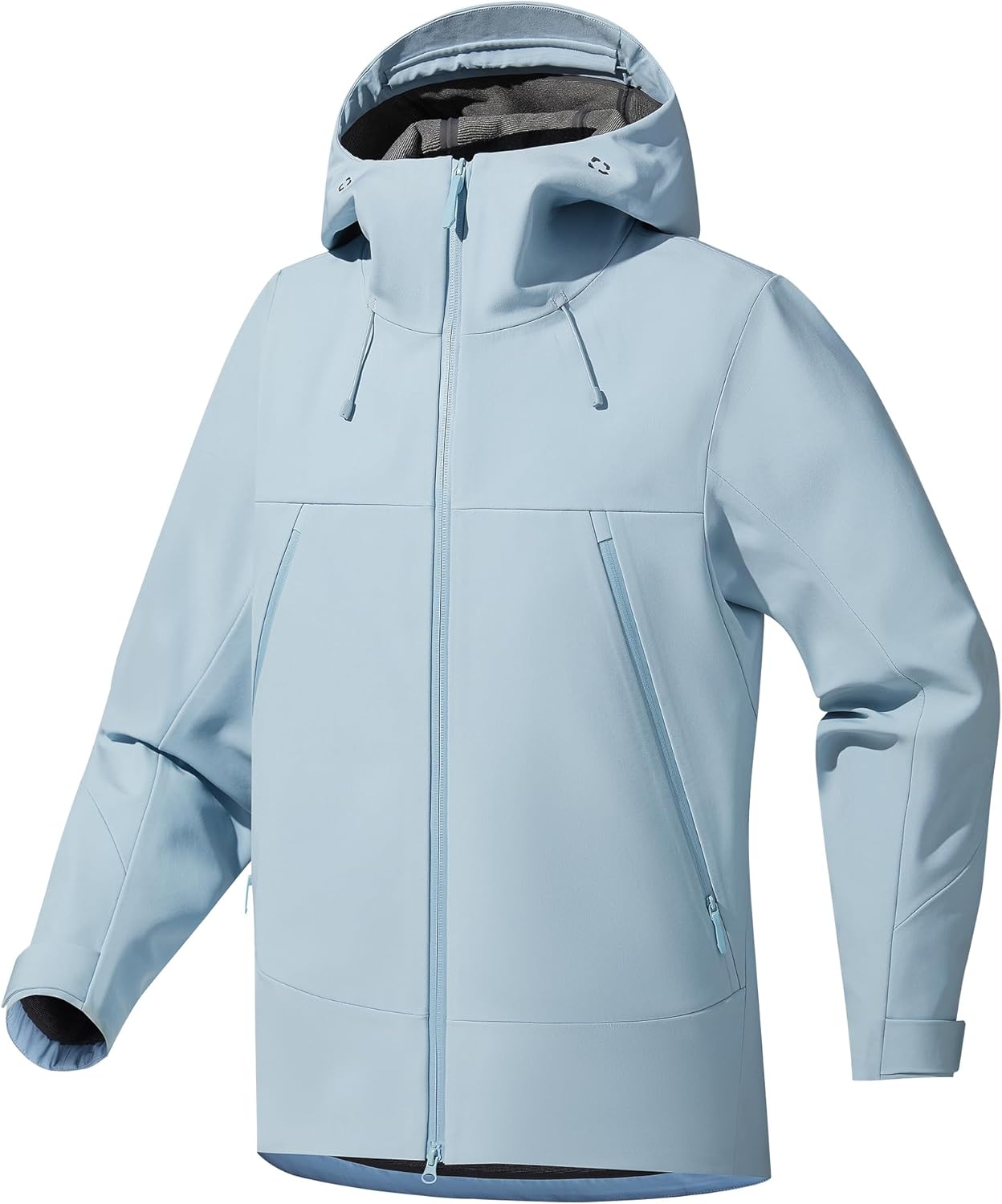 Men's Lightweight Jacket Style Hooded Raincoat Warm and Waterproof Autumn Winter Trench Coat Sporty Casual