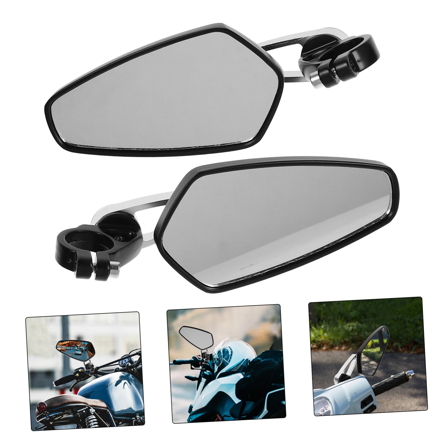 UKCOCO Rétroviseur Moto Miroir Rétroviseur de Moto Latéral de Guidon pour Tout- de Style Rétro