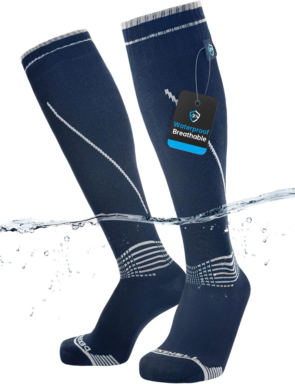 DexShell Waterproof Wading Socks Knee High For Men & Women Hiking Trail Running Outdoor Recreational Activities