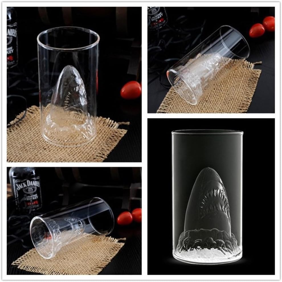 1300ML New Sharks Cup Handmade Glass Beer Mug Glassware (White) - Image 4