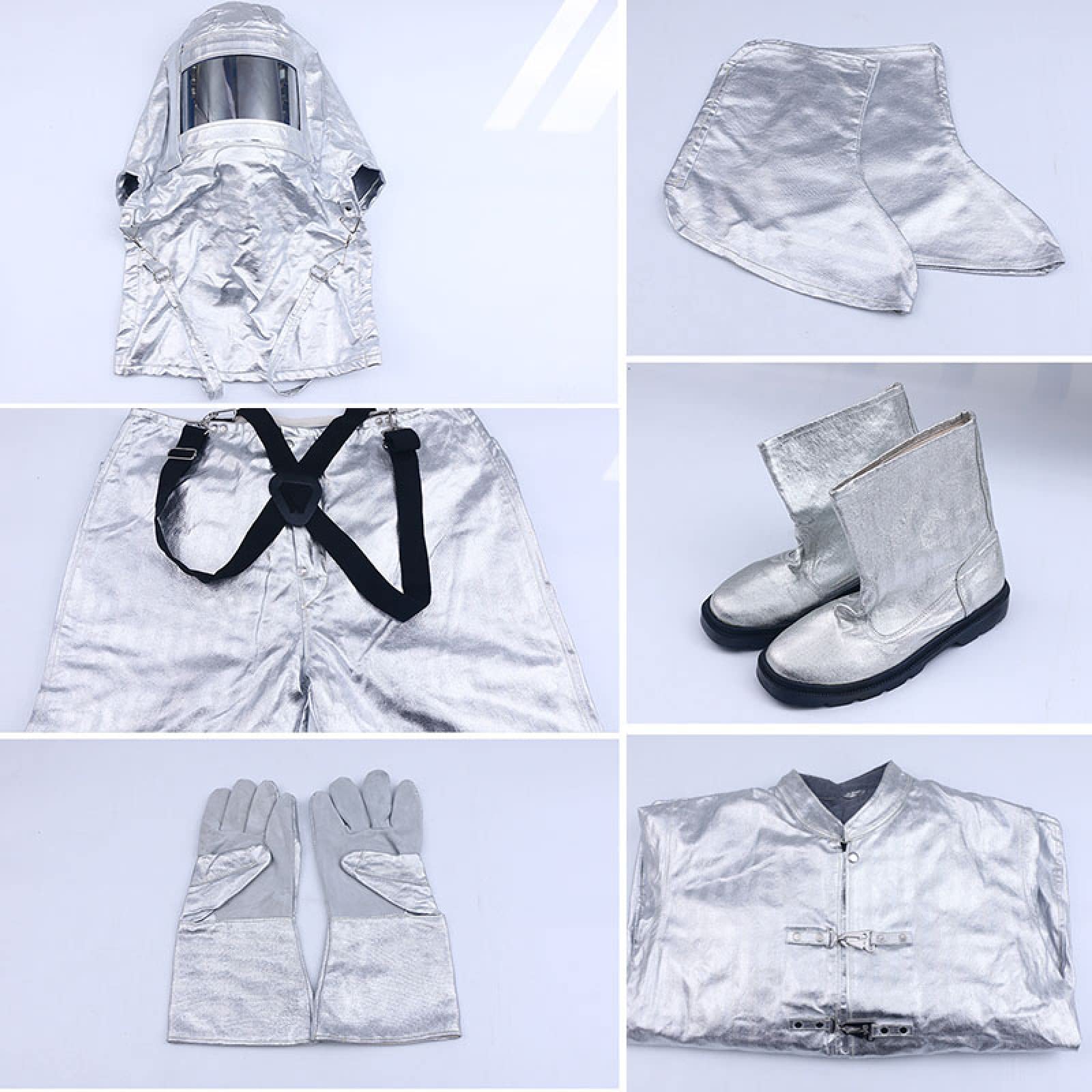 Traje Protección Contra Incendios Traje Retardador Llamas Ropa Soldadura Fábrica Vidrio, Planta Química, Barco,170-175cm