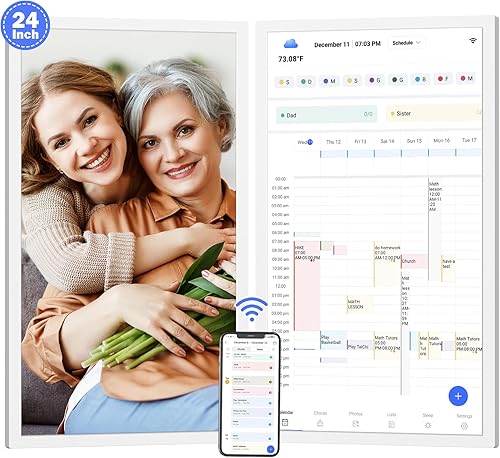Miniatura 7 de FULLJA - Marco de fotos digital de 11 pulgadas con WiFi - Álbum de fotos electrónico de 2K de 11 pulgadas con pantalla táctil IPS sensor de