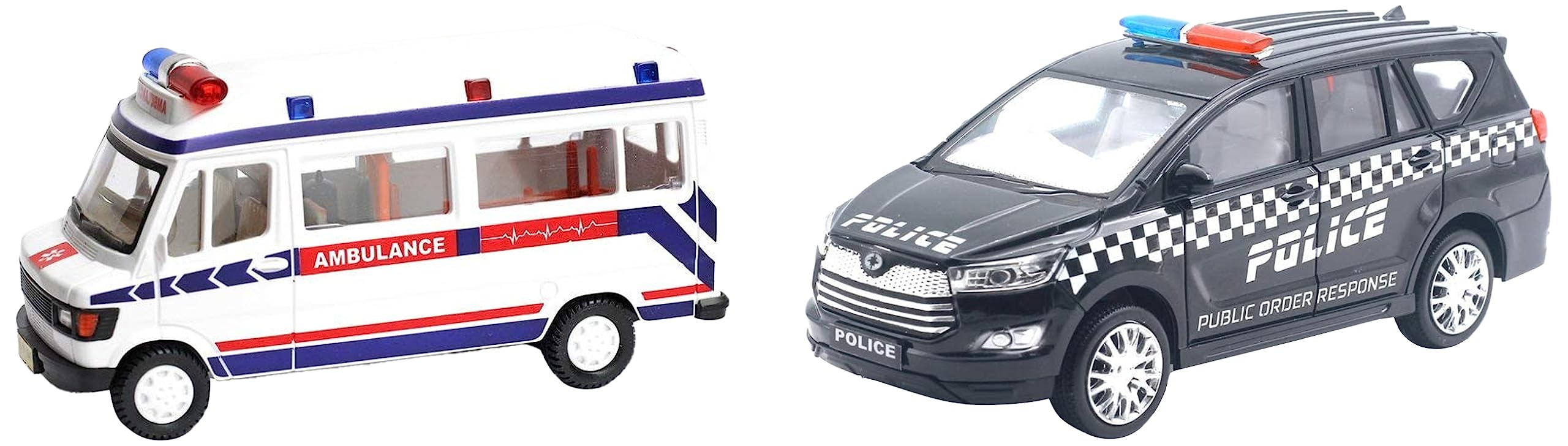 Centy Toys Cristiano Police - Public Order Response Black & Toys Tmp 207 Ambulance,Plastic,Whitefor AQ783