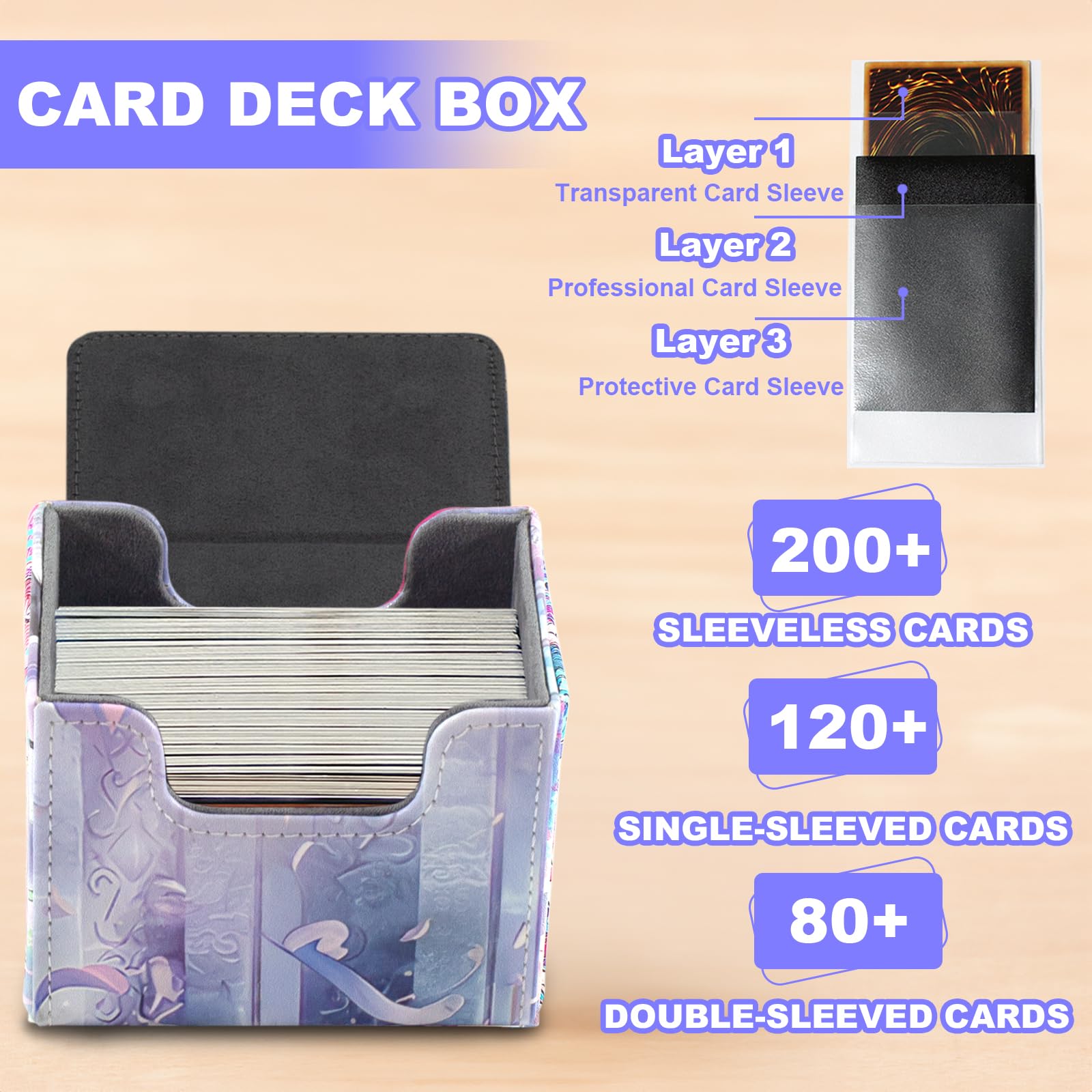 Amazon.com: sabermaster Card Deck Box Fits for YGO MTG,100+ Card