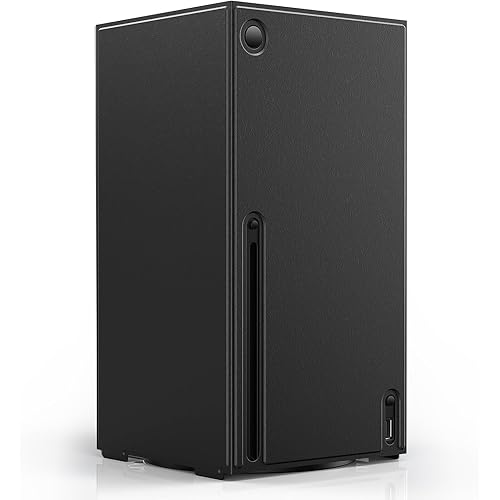 Magnetic Smart Wraps for Xbox Series X Console, Full Protection Protective Cover Case for Xbox Series X Accessories with Premium PU Leather and Soft Inner Lining (Black)