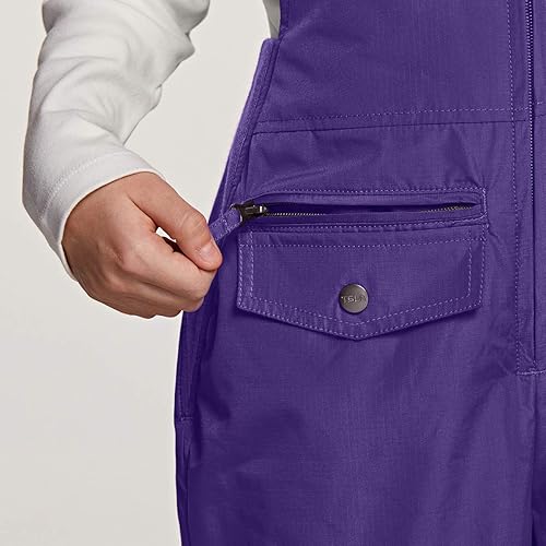 Miniatura 5 de TSLA - Overoles de nieve para niños y niñas, impermeable, con aislamiento, pantalones de esquí a prueba de viento, anti-desgarros, para invierno.