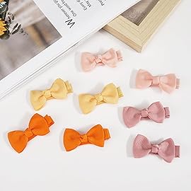 CLLOT Baby Hair Clips 40PCS Fully Lined Tiny 2 Hair Bows Alligator Clips for Infants and Toddlers in Pairs