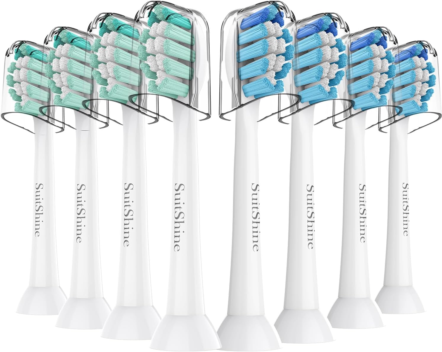 Replacement Toothbrush Heads Compatible with Philips Sonicare Replacement Heads, Sonicare Replacement Brush Head and More Snap-on Handles, 8 Pack