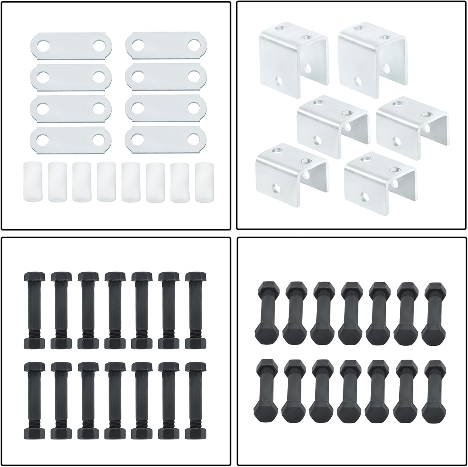 3500lb Dual Trailer Axle Suspension Kit Leaf Springs U-Bolt and Hanger Kit