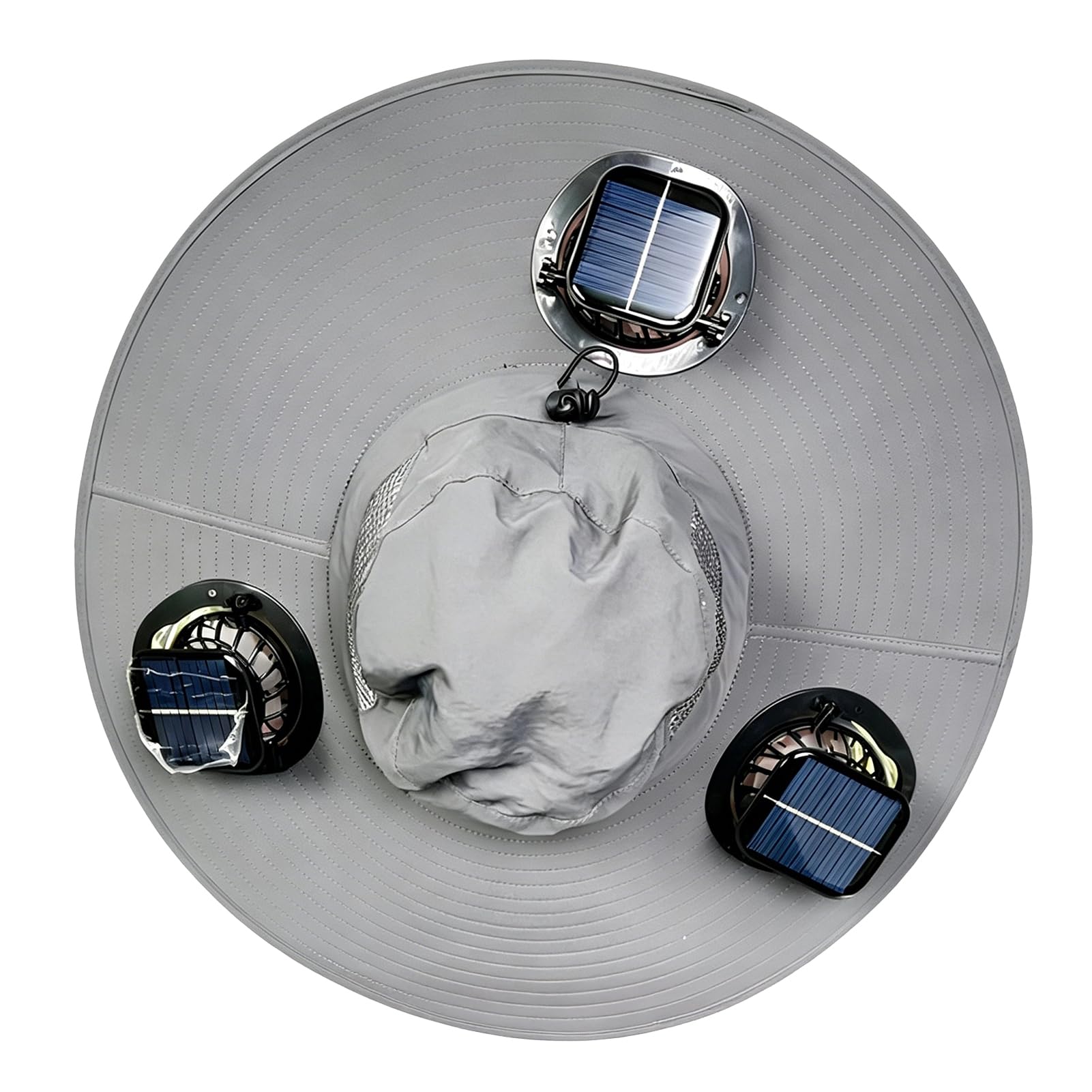 matumou Wide-Brimmed Hat with Dual Fans, Solar USB Powered Hat, Outdoor Bucket Hat for Fishing Hiking