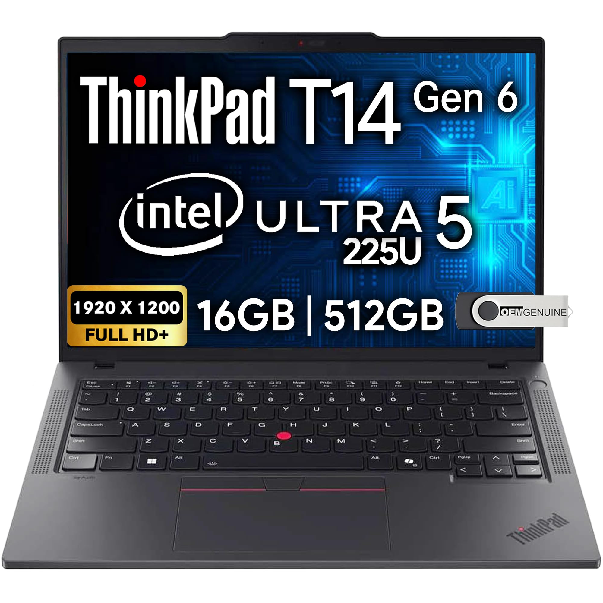 Amazon.com: Lenovo ThinkPad T14 Gen 6 Business Laptop 14