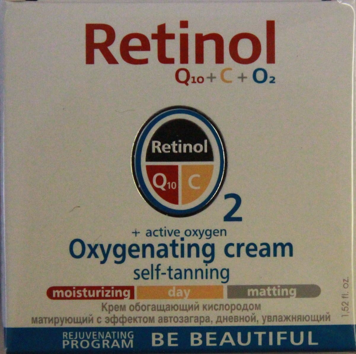 Retinol Q10 + C + O2 Oxygenating Cream Self-tanning Day Cream