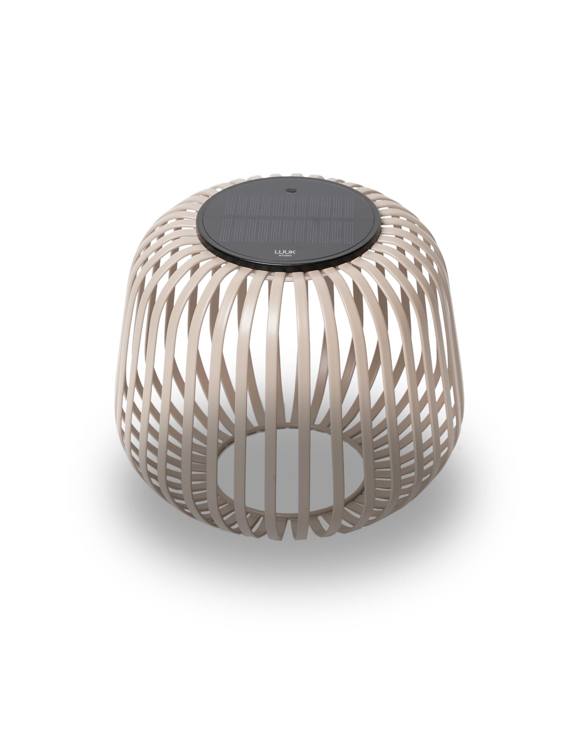 LUUK Studio Linterna Solar LED Exterior, Farolillo Portátil Inalámbrica, Lámpara de mesa USB-C, IP65 Resistente al Agua, Luz Cálida Regulable para Exteriores, Balcón, Jardín, Terraza, Patio, Marrón