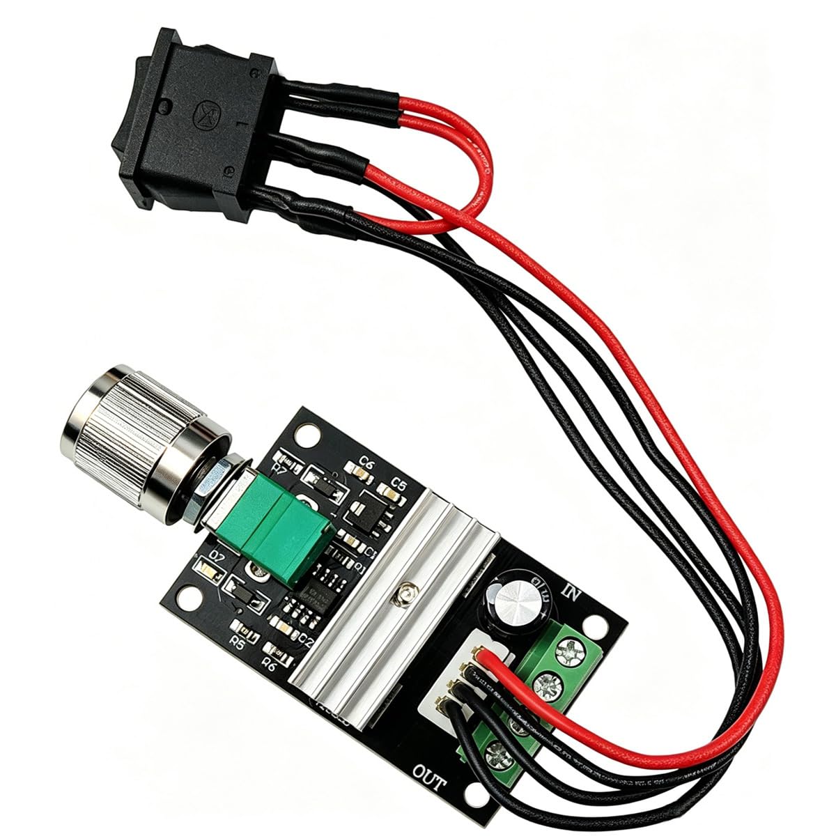 Gebildet 1pcs 6V-28V 3A 80W DC Velocità del motore Controller(PWM),DC Scheda di Controllo del Motore,Driver motore reversibile regolabile interruttore
