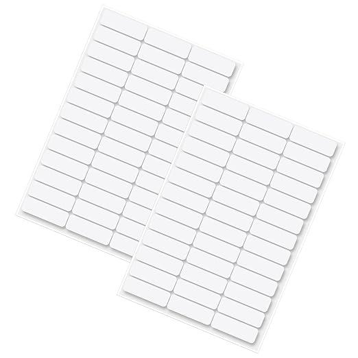 Kitchen Jar Labels Waterproof Vinyl Stickers for Glass Jars Bottles Plastic Containers 150 PCS (6X2 CMS)