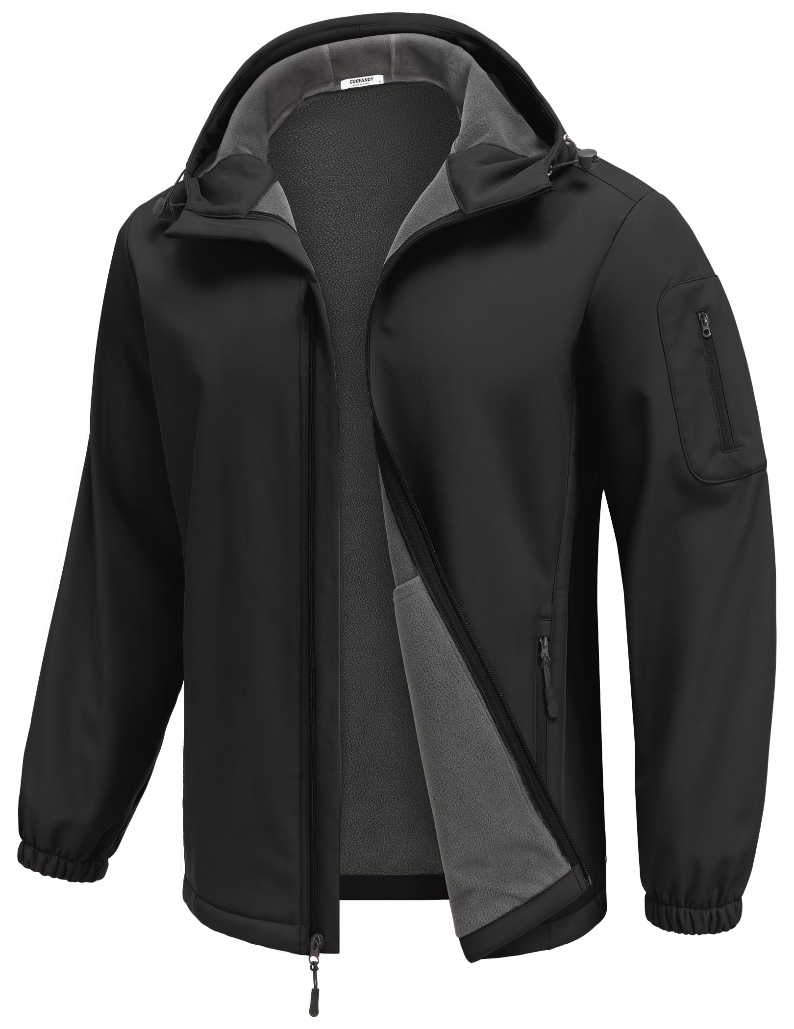 COOFANDY Softshell Waterproof Fleece Lined Jacket