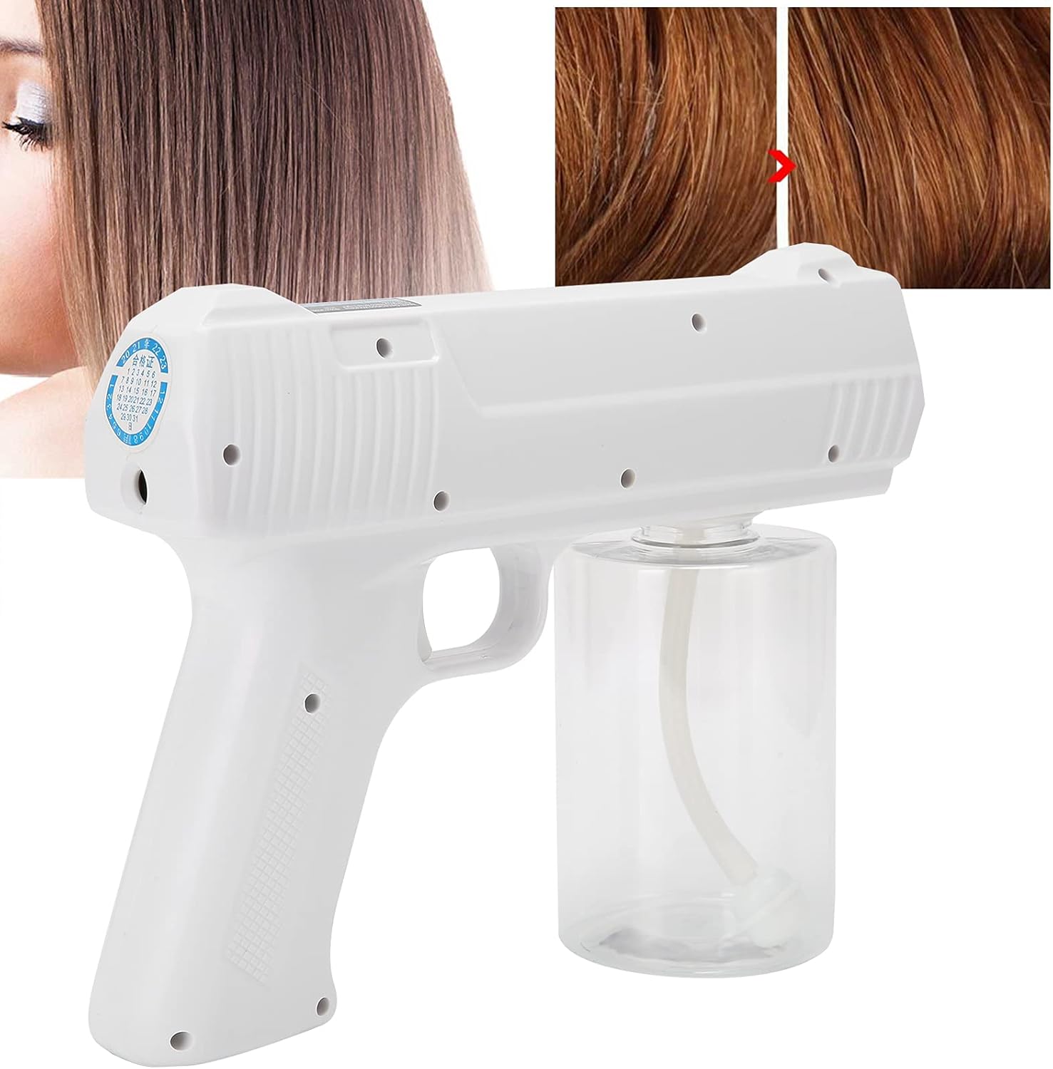 Light Nano Steam Gun Ultra Fine Aerosol Water Mist Trigger Sprayer Electric Sprayer Machine Moisturizing Hair Care Nano Atomizer Sprayer Fogger Machine for Home, Room, Office, School, Car