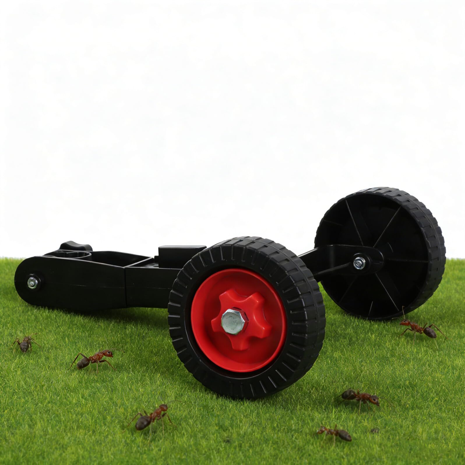 Rueda de Soporte para Desbrozadora de Hilo Manual Negra | Acero Inoxidable y Plástico, Antideslizante para Senderos y Entornos Exteriores Complejos, Repuesto para Máquina