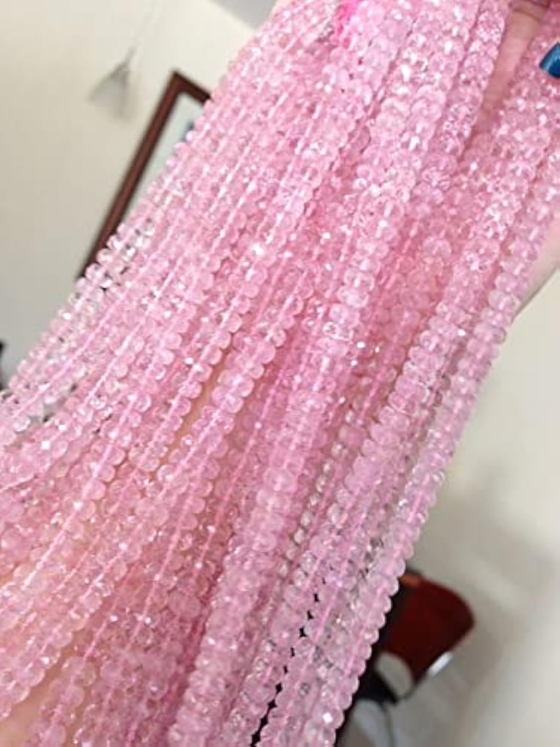 Morganite rose perles naturelles pour remplacer vos composants ternes