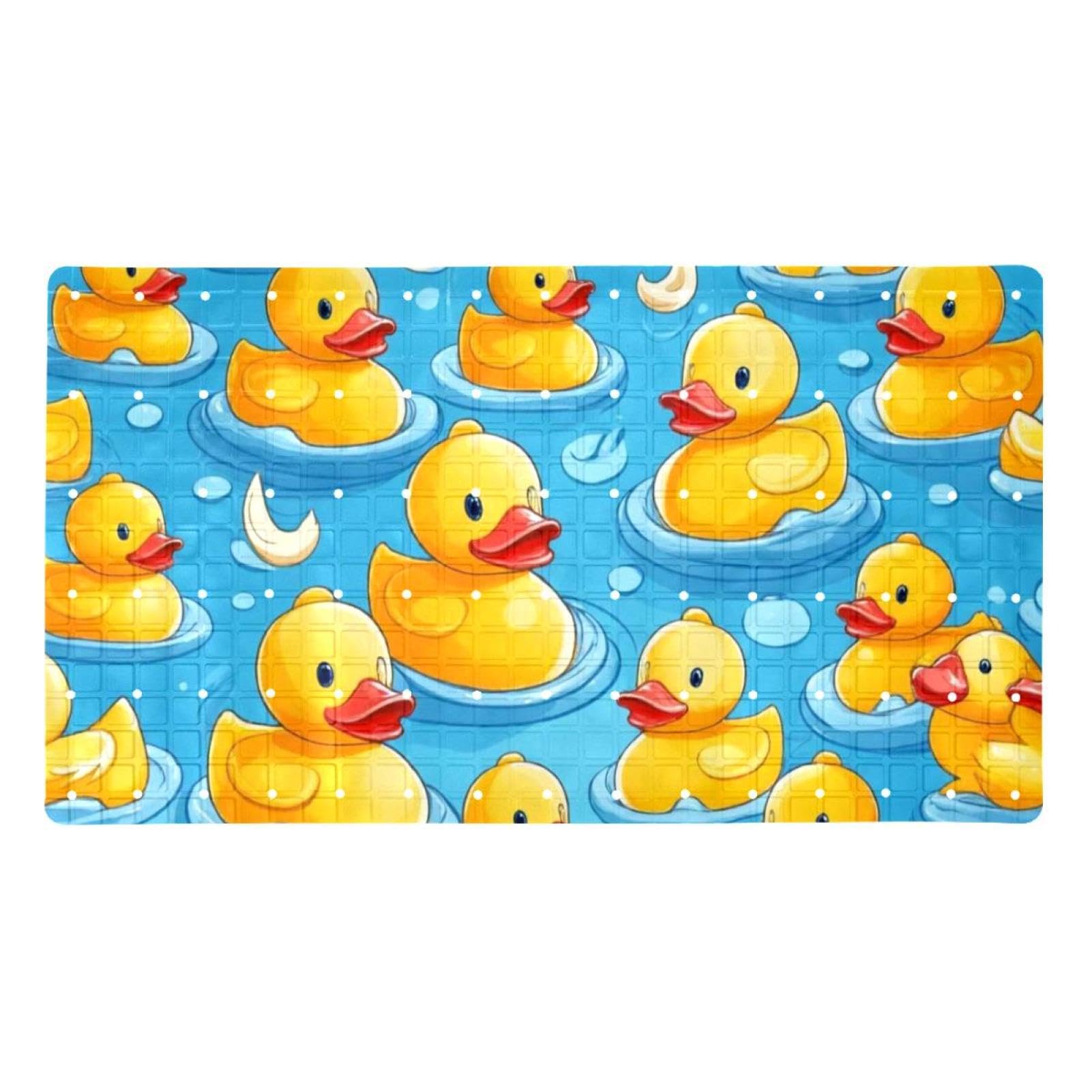 Tapis de bain antidérapant extra long en caoutchouc pour adultes et femmes