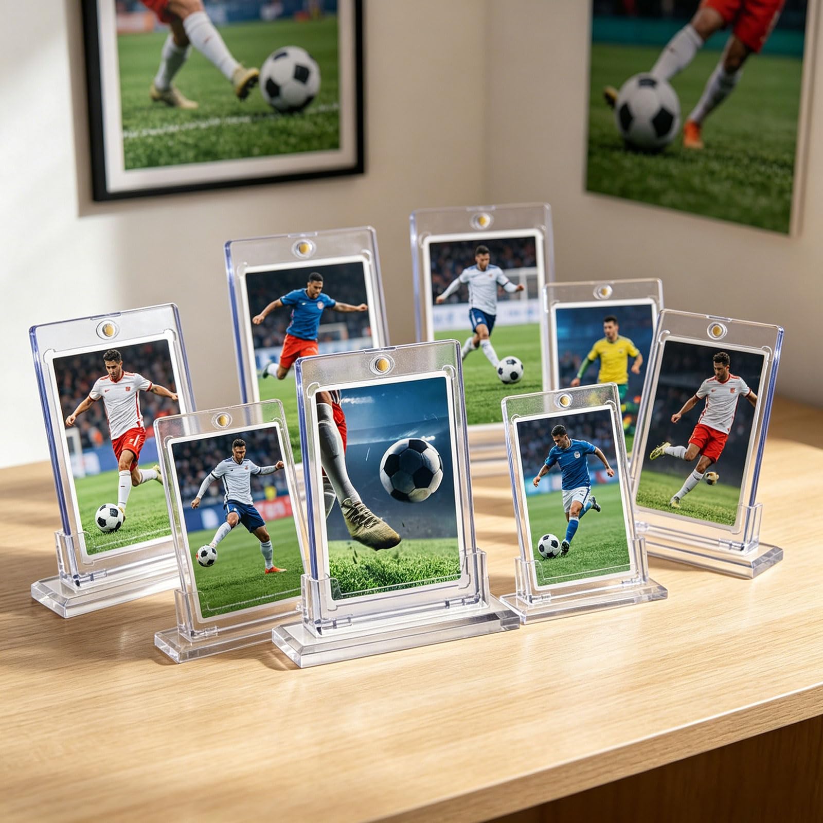 Présentoir de cartes à collectionner résistant rayures, 25 pièces, magnétique en plastique pour cartes à collectionner 35PT, planificateur d ' affichage