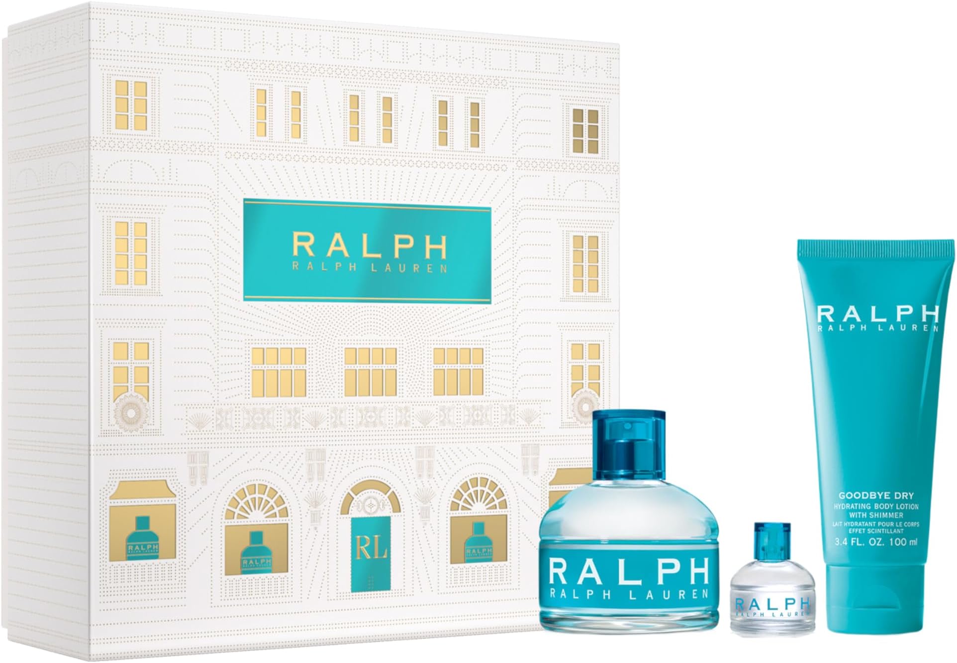 RALPH LAUREN FRAGRANCES Ralph Eau de Toilette- Women's Perfume Set - Fresh & Floral Scent - Full Size Perfume, 3.4 Fl Oz, Scented Body Lotion, 3.4 Fl Oz & Travel Size, 0.2 Fl Oz
