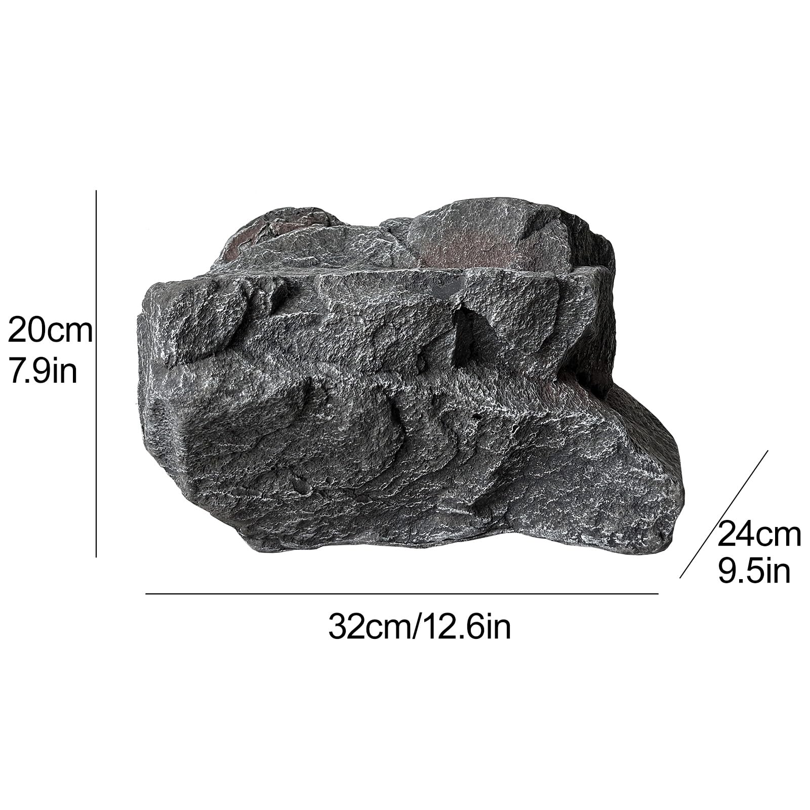 Roccia Finta Leggera for paesaggistica, Decorazione realistica del Giardino in Schiuma PU(32x24x20cm)