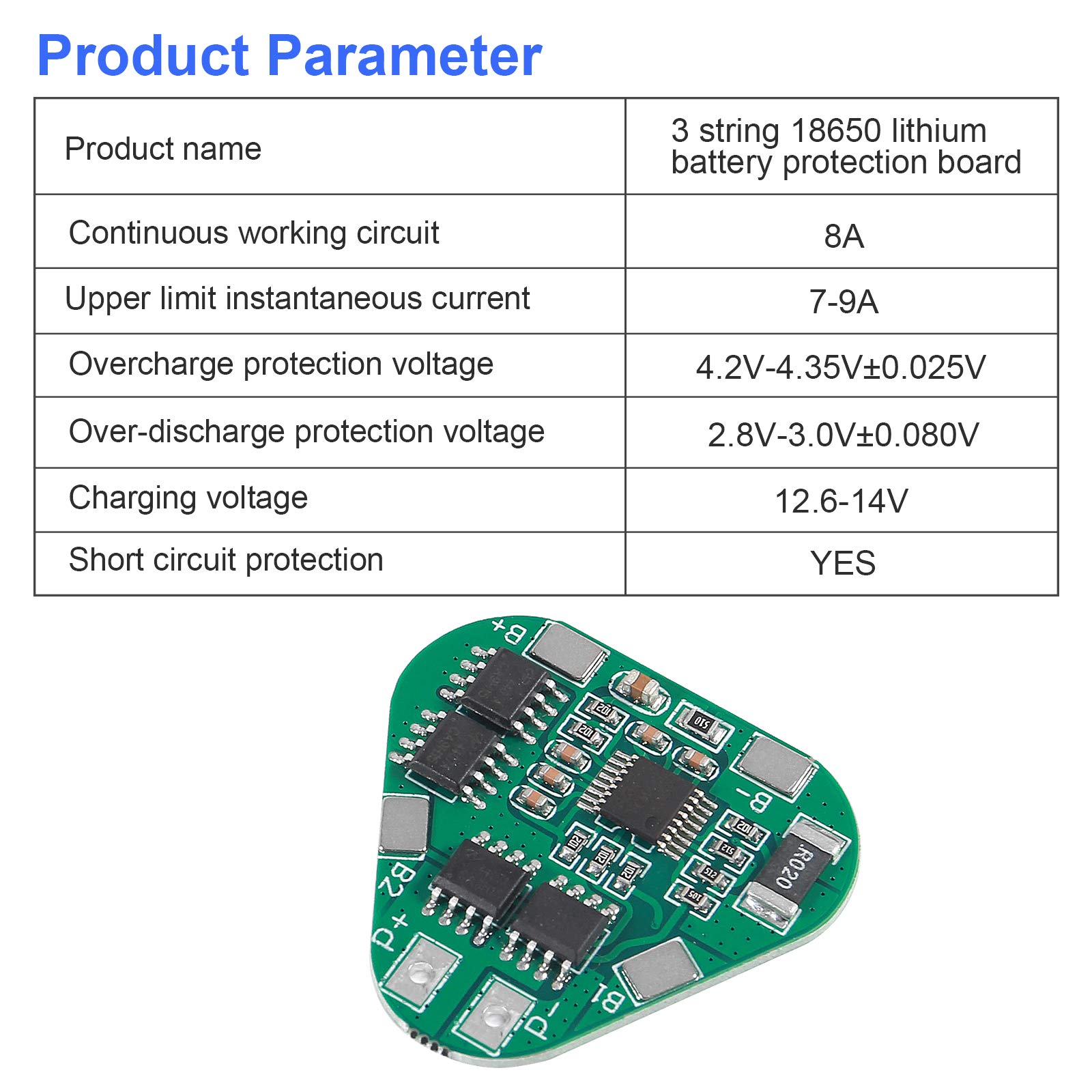 Amazon.com: 3PCS 3S 12V 8A Lithium Battery Protection Board, 10.8V