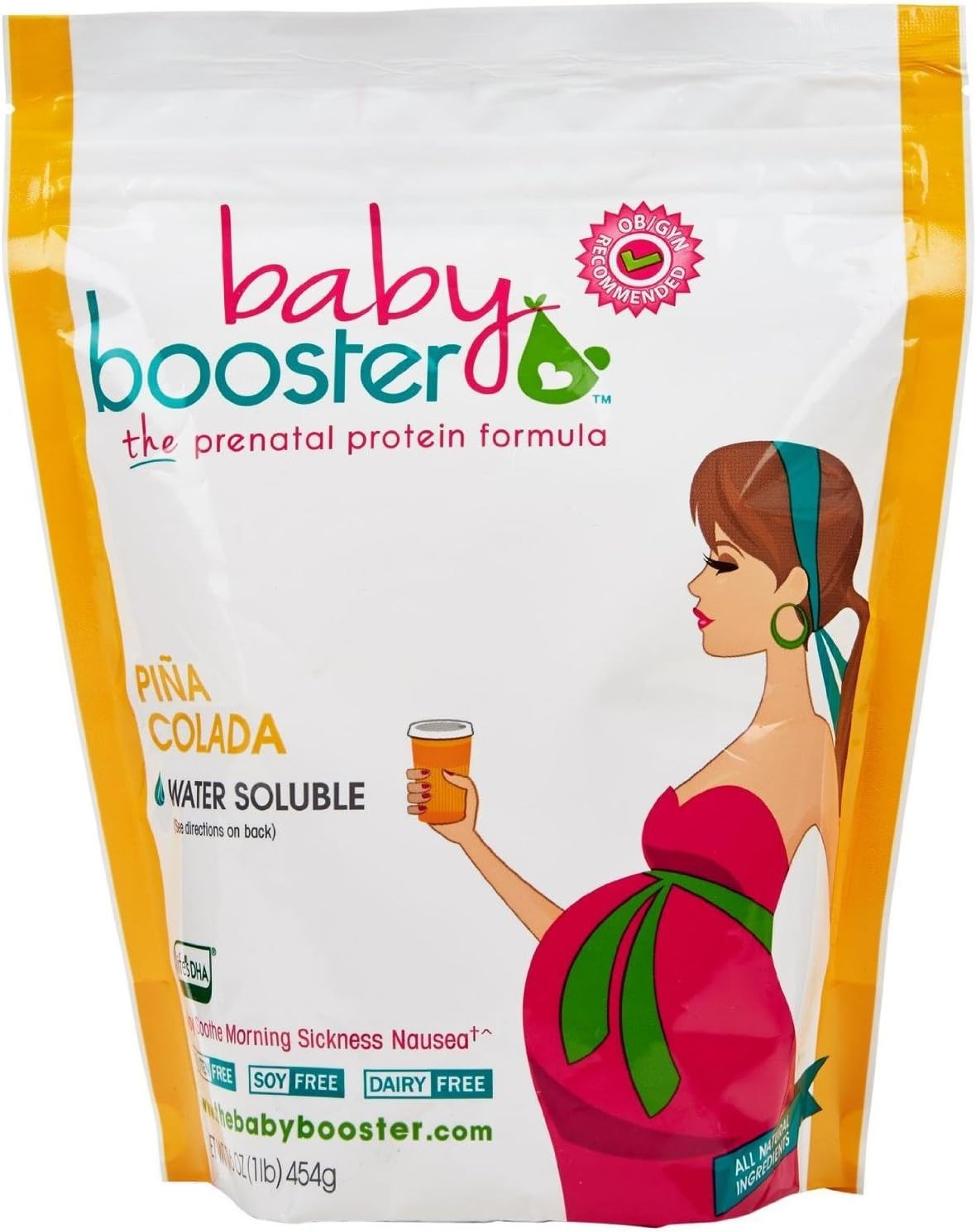 Baby Booster Prenatal Protein Powder - Pina Colada - 1 lb. Bag