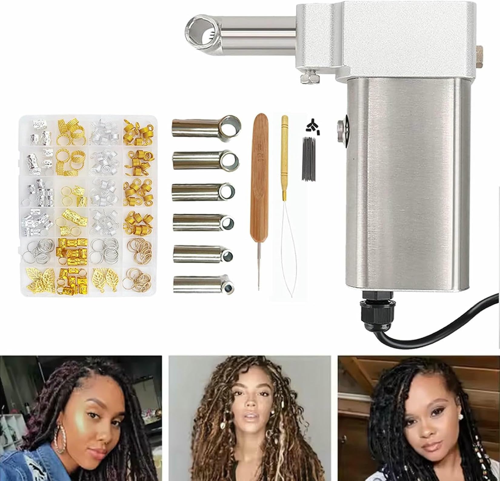 Machine à localisation automatique de dreadlocks portable et outil extension électrique