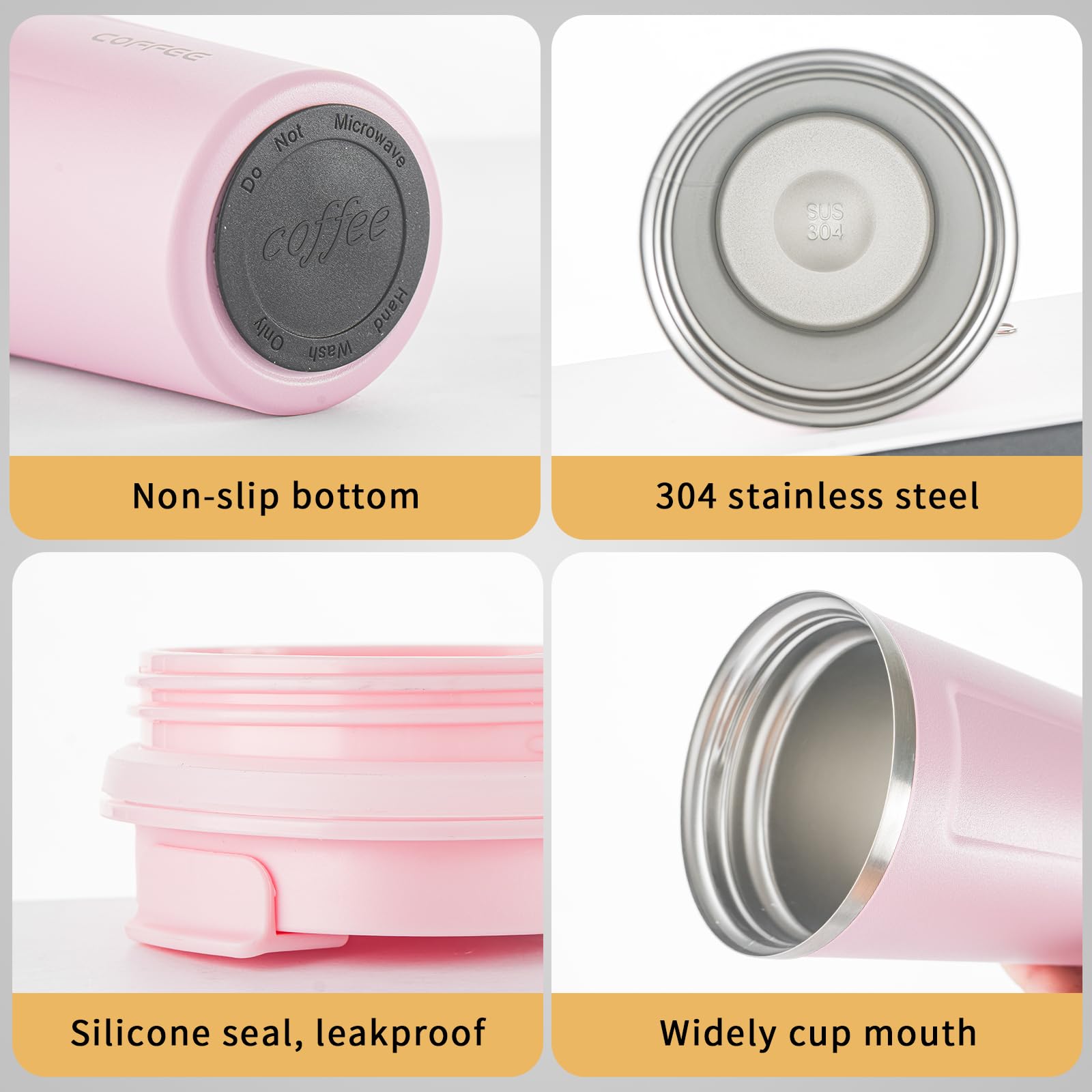 Stainless Steel Vacuum Insulated Travel Coffee Mug, Led Temperature Display Insulated Tumbler - Image 2