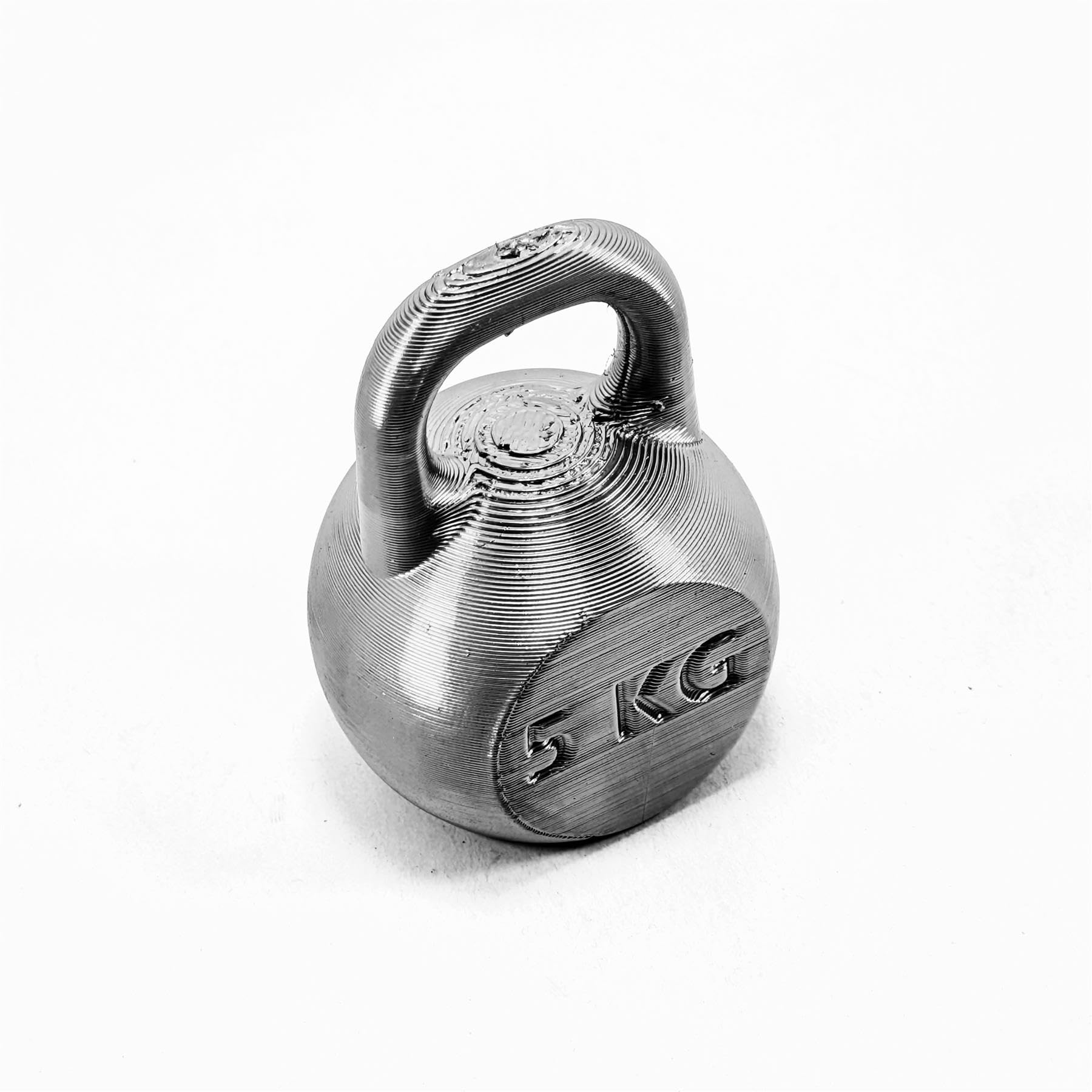 3D Cabin Silver Kettlebell Weight Christmas Tree Bauble Decoration Ornament For Xmas Noel