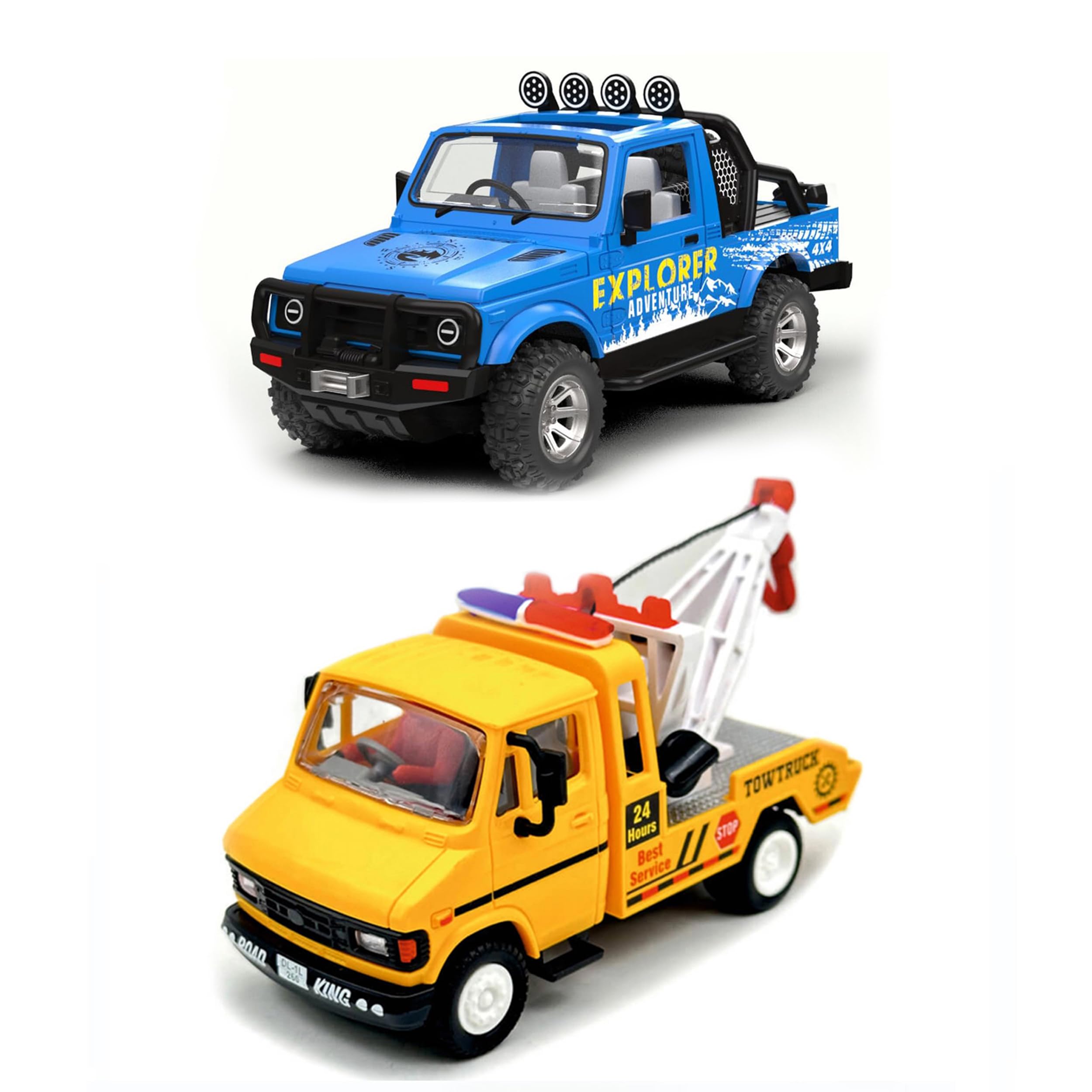 Suzuki Gypsy and Tata Tow Truck Combo Pack - Set of 2 -Gift for Kids (B0D4VHPNNJ) Amazon Price History, Amazon Price Tracker