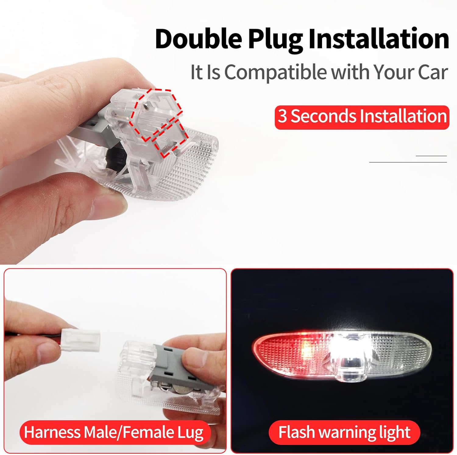 4 Pieces Door Light Logo Projector for 2003-2009 Lexus GX470 Car Modification Fittings Colorfast High Definition LED Car Welcome Projection Lamp (GX470 4 Pieces)