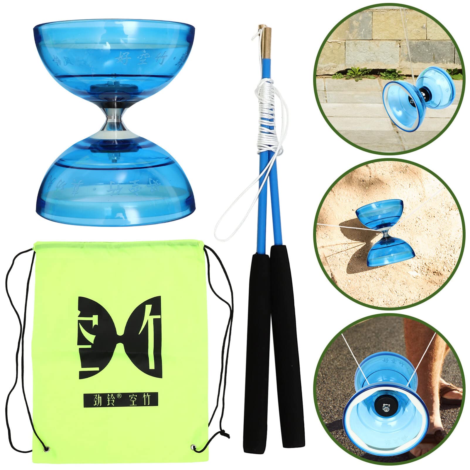 TOYANDONA 1 Ensemble De Diabolos Yoyo Diabolo Professionnel Diabolo Classique Diabolo Jouet pour Les Enfants Exercice Yoyo pour Enfants Diabolo Jouet