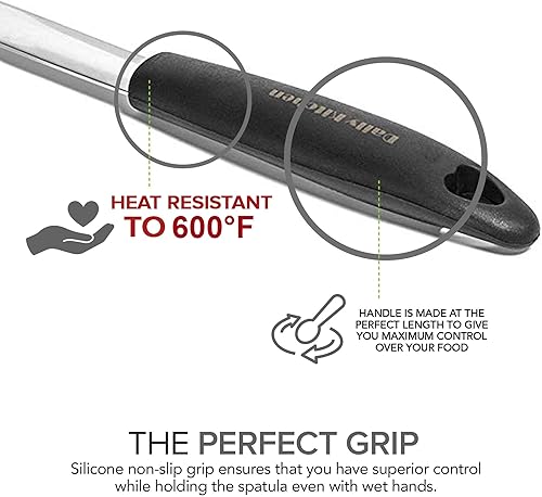 Miniatura 2 de Daily Kitchen Juego de utensilios de silicona y acero inoxidable  Utensilios de cocina resistentes al calor para utensilios de cocina antiadherentes
