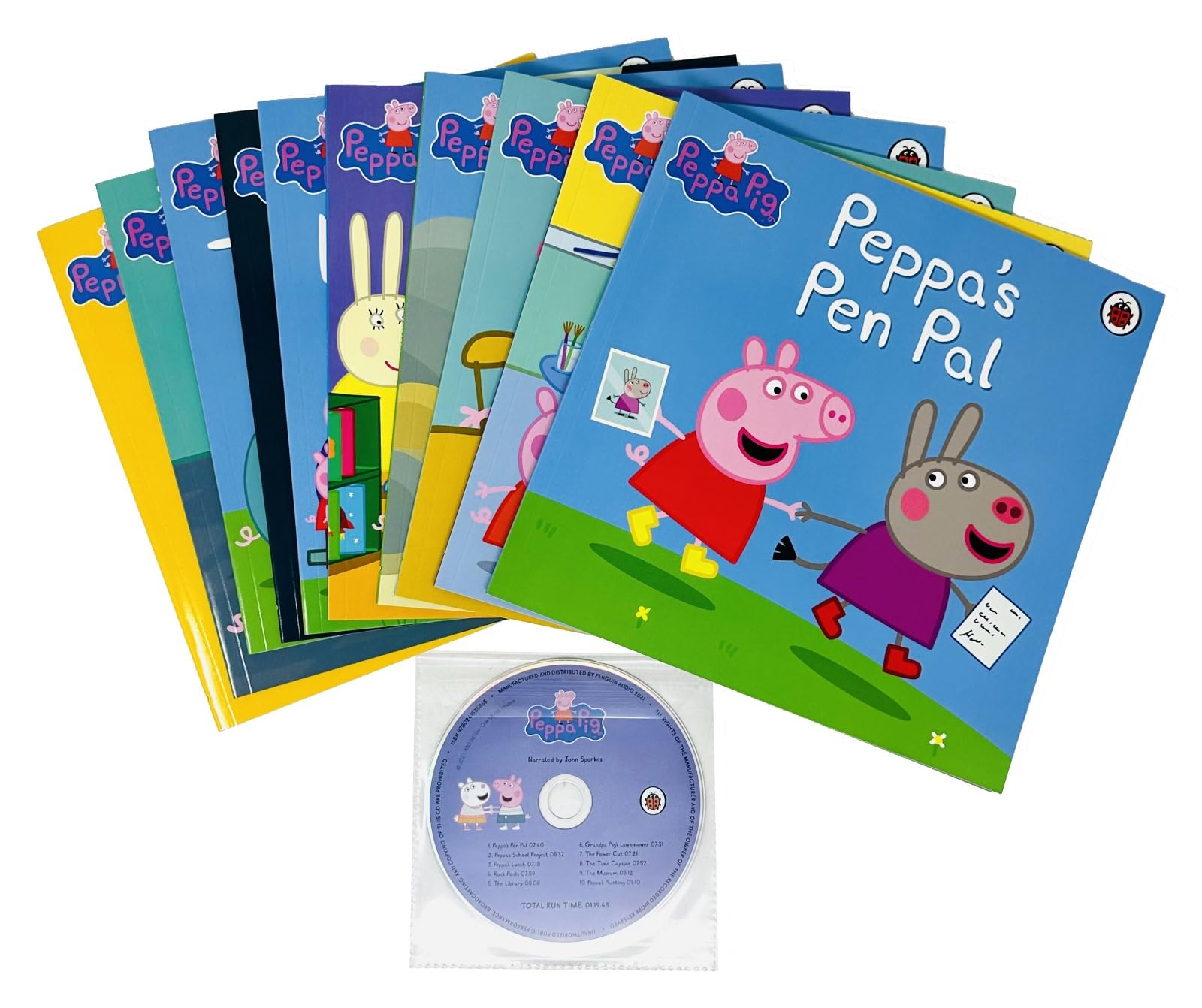Peppa Pig Purple Bag 10 Books Collection Set including CD (Peppa's