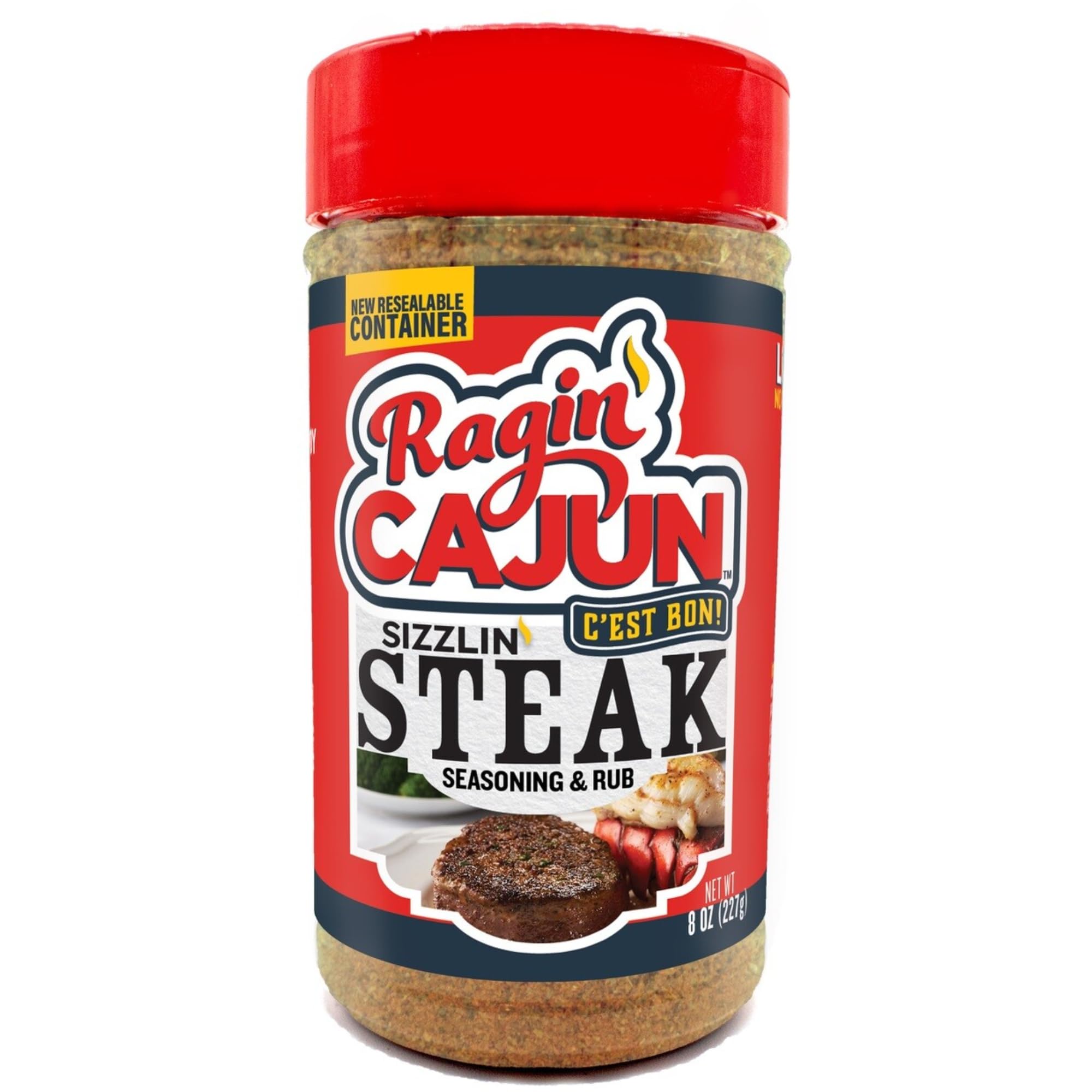 Ragin' Cajun Sizzlin' Steak Seasoning 8 oz (Pack of 1)
