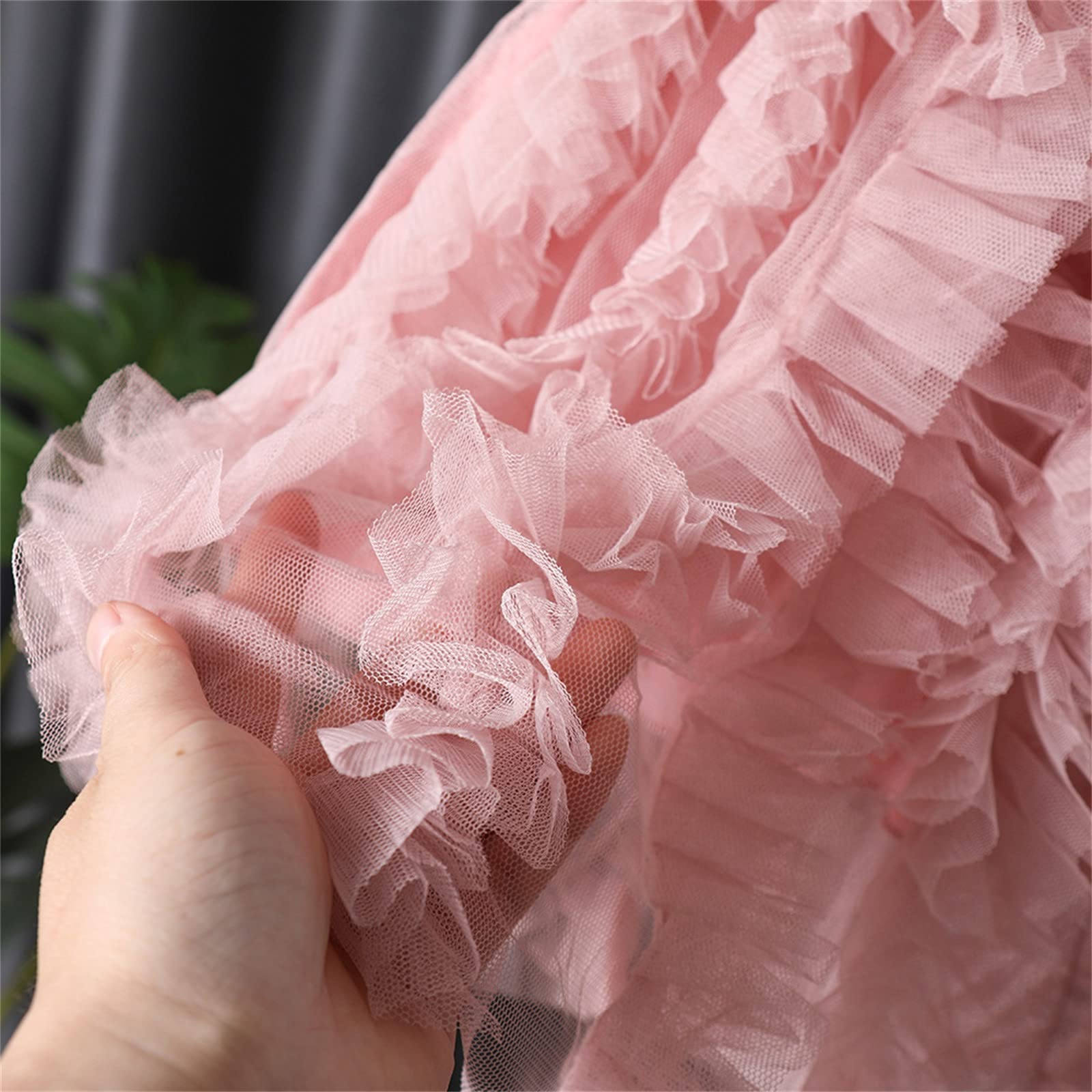 Vestido Niña Años Vestido Corto De Gasa Con Volantes Y Cuello