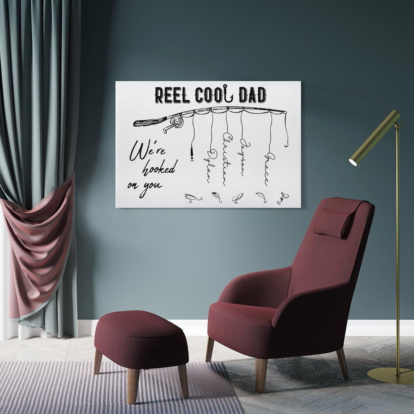 Junmoney Real Cool Dad Decorative Wall Artwork 16x24inch(40x60cm), for Living Room, Bedroom, Office Or Hallway, Decorative Artwork with Broad Appeal