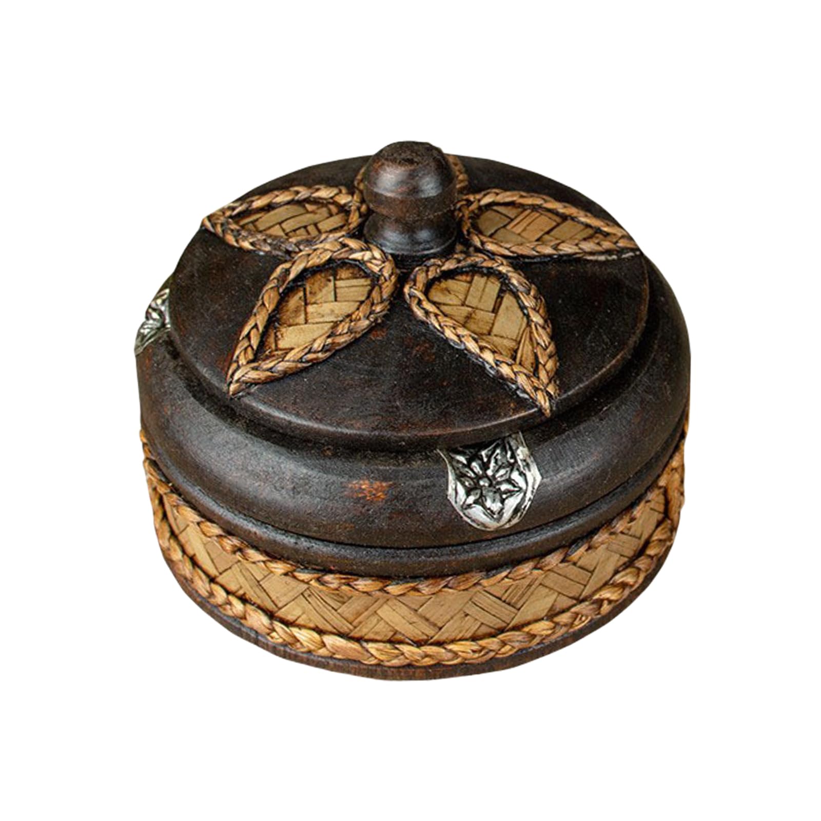 Kalttoy Thai Wood Ashtray with Lid Perfect for Indoor and Outdoor Use Gift Givings Parties and Gatherings Smokers Use Southeast Asian Ashtray