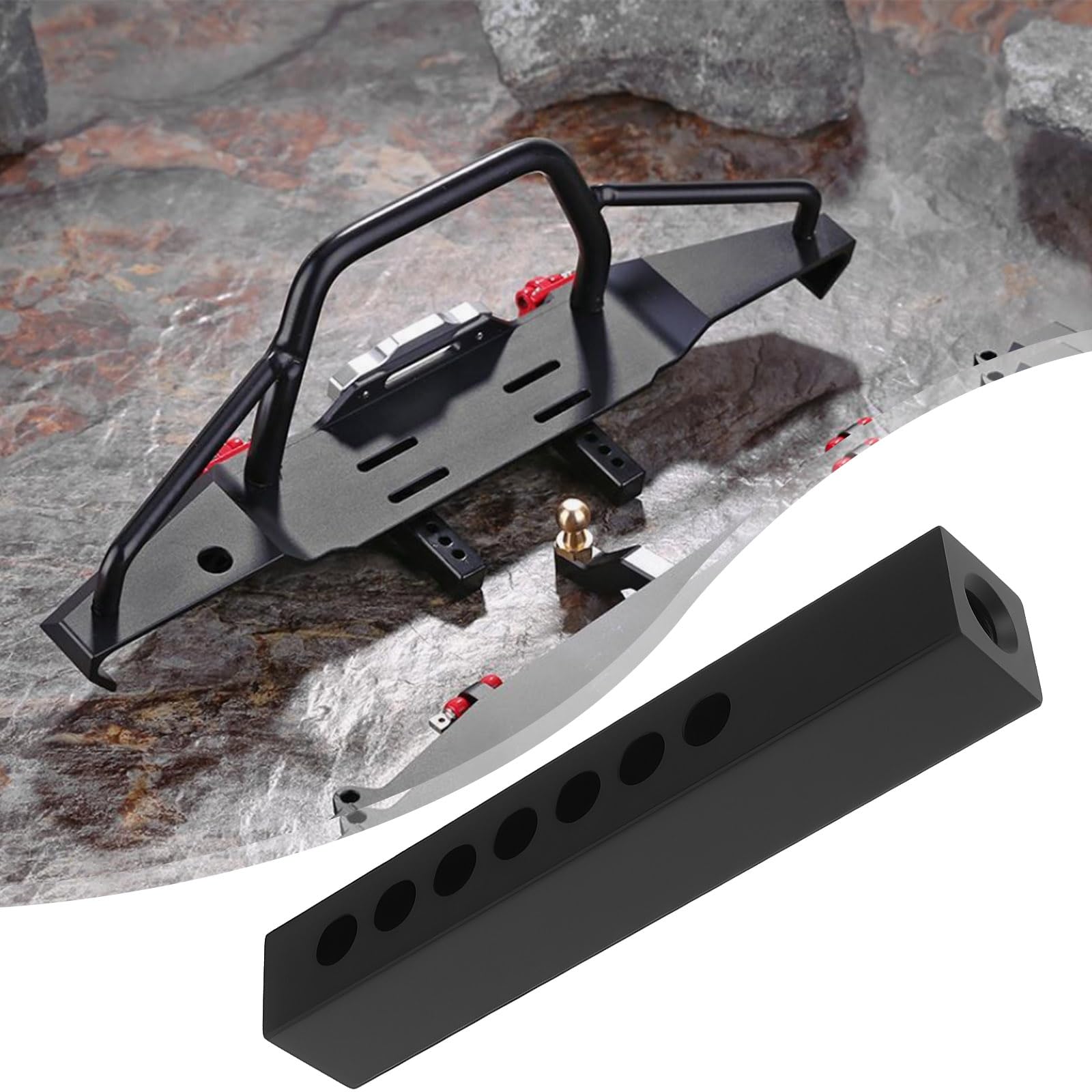 LT Easiyl 1 Pair Square 1/10 RC Bumper Mount Post Compatible with SCX10 90046 TRX4 43.5x6.9mm - Image 3