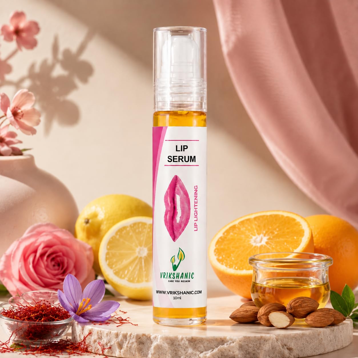 Lip Serum for Dry & Chapped Lips | Deep Hydration & Nourishment | Lightweight Non-Sticky Formula | Natural Lip Care for Soft, Smooth & Healthy Lips | Vegan Lip Moisturizer 10ml-image-27