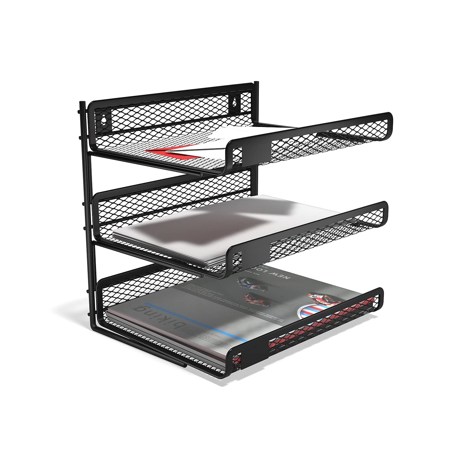 Tru Red Tr57556-CC Organiseur de fichiers en maille métallique 3 compartiments