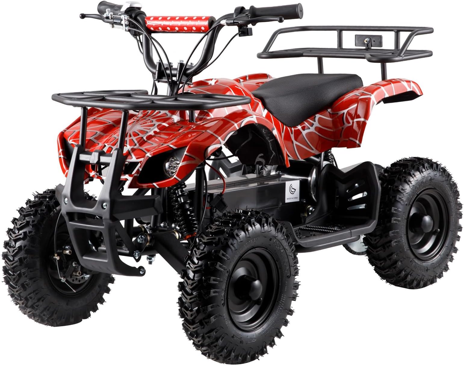 TG Top Gear 250 Kids Ride On Cars 4-Wheeler ATV Quad Bike with Suspension, Motorized Cars, Drive Electric Truck, Ride On Toys With Led Lights (Red)