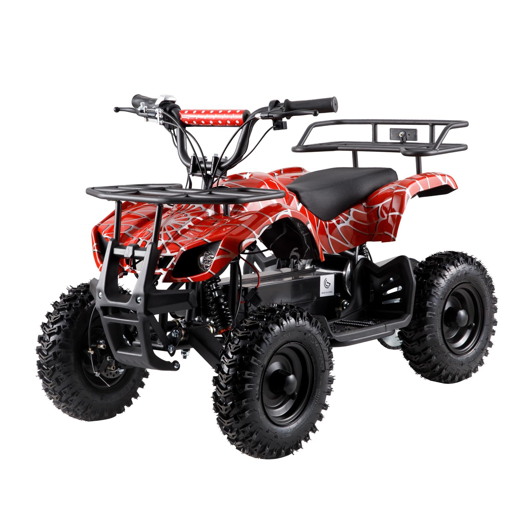 TG Top Gear 250 Kids Ride On Cars 4-Wheeler ATV Quad Bike with Suspension, Motorized Cars, Drive Electric Truck, Ride On Toys With Led Lights (Red)