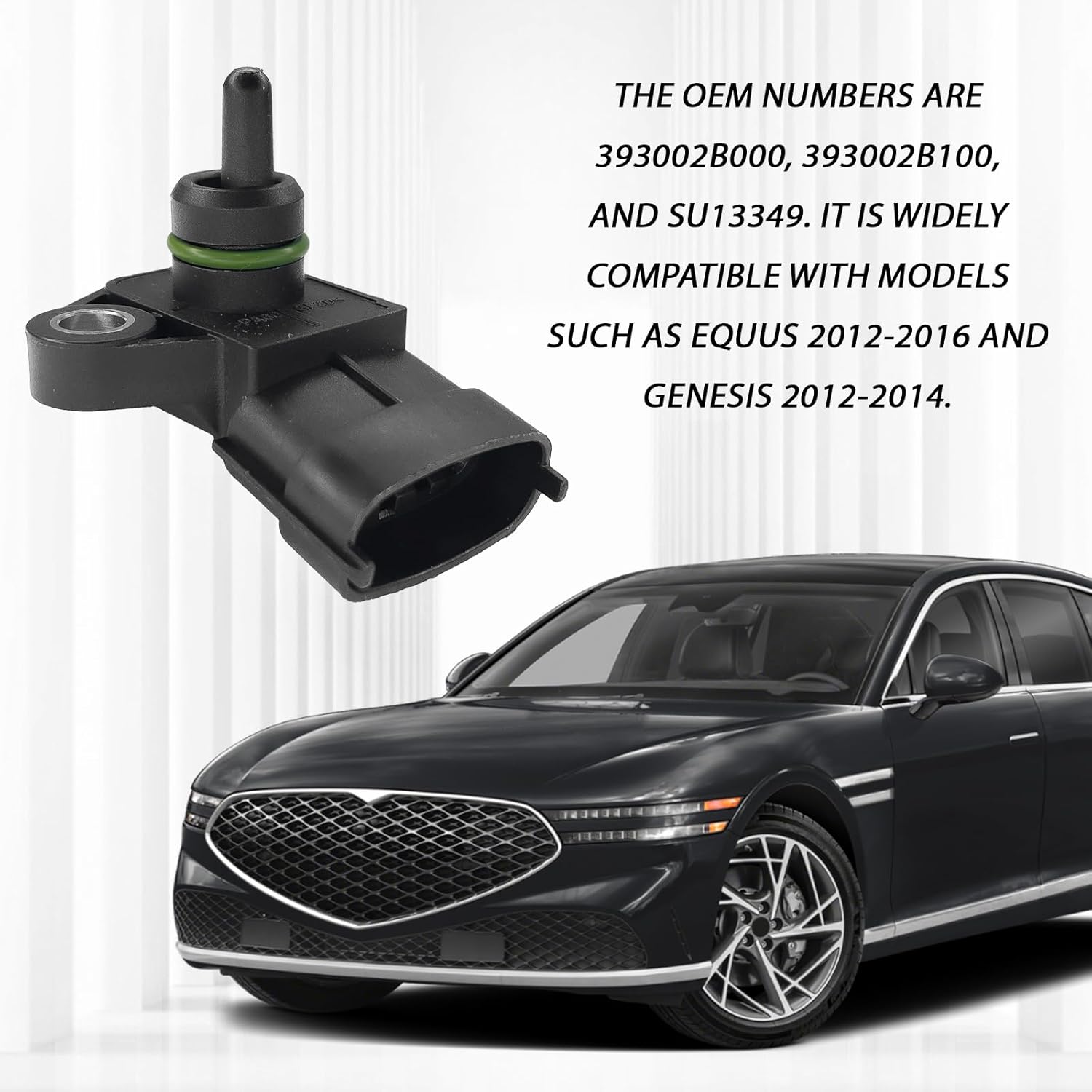 Hirificing Manifold Absolute Pressure Map Sensor, Automotive Replacement Map Sensors Engine Intake Air Pressure Temperature Switch for Hyundai Accent Tucson Azera Equus Genesis 39300-2B000 SU13349